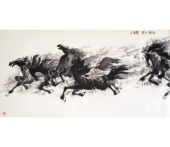 "Spirits of Mountains and Streams" - Sun Watkins | Ink on Rice Paper